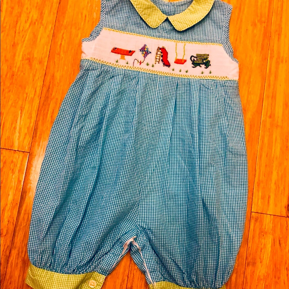 Beaux et Belles unisex Park Smocked Bubble